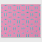 Handgeschilderd blauw gember verlooppapier cadeaupapier (Vlak)