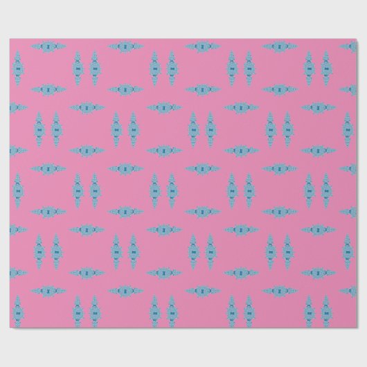 Handgeschilderd blauw gember verlooppapier cadeaupapier (Vlak)