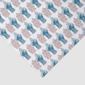 Handgeschilderd blauw gember verlooppapier tissuepapier (Detail)