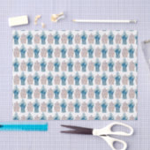 Handgeschilderd blauw gember verlooppapier tissuepapier (Craft)