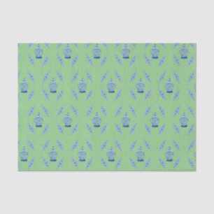 Handgeschilderd blauw gember verlooppapier tissuepapier