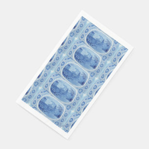 Handgeschilderd blauw, met woekerpapier servet