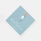 Handgeschilderd blauw Waterverf Custom Christmas Servet (Hoek)