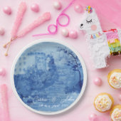 Handgeschilderd blauw Wilde Ginger Jars Toile Papieren Bordje (Feest)