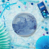 Handgeschilderd blauw Wilde Ginger Jars Toile Papieren Bordje (Feest)