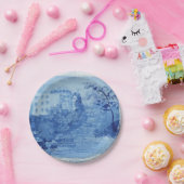 Handgeschilderd blauw Wilde Ginger Jars Toile Papieren Bordje (Feest)