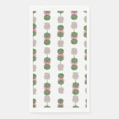 Handgeschilderd blauw wit gemberpapier servet (Voorkant)