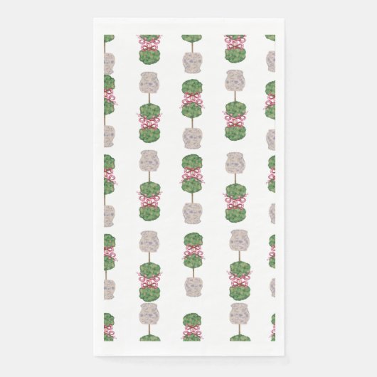 Handgeschilderd blauw wit gemberpapier servet (Voorkant)