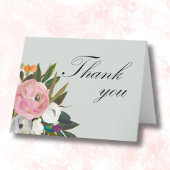 Handgeschilderd Bloemen 90ste Verjaardag Party Bedankkaart