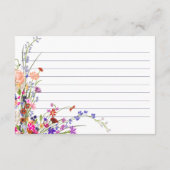 Handgeschilderd bloemenrecept voor Vrijgezellenfee Informatiekaartje (Achterkant)