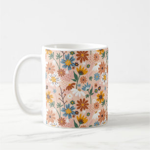 Handgeschilderd bloemmotief-23136 koffiemok