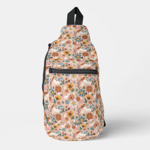 Handgeschilderd bloemmotief-23136 sling bag