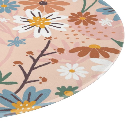 Handgeschilderd bloemmotief-23136 snijplank (Hoek)