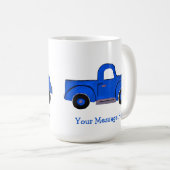 Handgeschilderd  Blue Truck Design Koffiemok (Voorkant rechts)