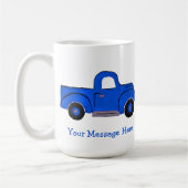 Handgeschilderd  Blue Truck Design Koffiemok (Links)