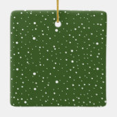 Handgeschilderd Boxwood Wreath Merry Kerstmis Keramisch Ornament (Achterkant)