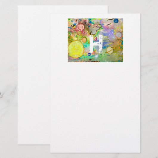 Handgeschilderd Briefpapier (Voorkant / Achterkant)