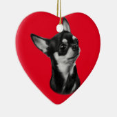 Handgeschilderd chihuahua portret keramisch ornament (Rechts)