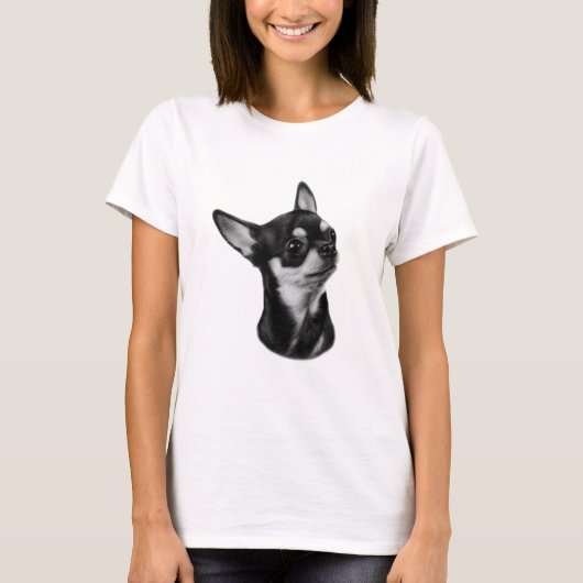 Handgeschilderd chihuahua portret t-shirt (Voorkant)
