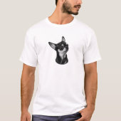 Handgeschilderd chihuahua portret t-shirt (Voorkant)