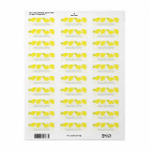 Handgeschilderd Citroen Citrus Adreslabel Etiket (Full Sheet)