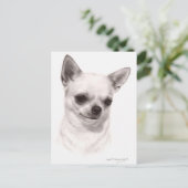 Handgeschilderd doordachte Chihuahua Briefkaart (Staand voorkant)