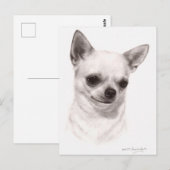 Handgeschilderd doordachte Chihuahua Briefkaart (Voorkant / Achterkant)