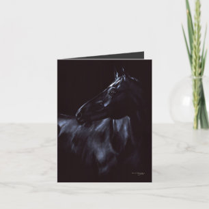 Handgeschilderd elegant zwart paard