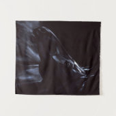 Handgeschilderd elegant zwart paard wandkleed (Voorkant (horizontaal))