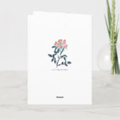 Handgeschilderd Elegante Waterverf Wild Roos Flowe Bedankkaart (Achterkant)