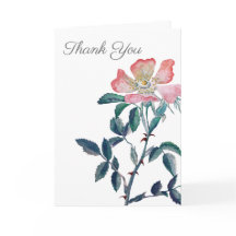 Handgeschilderd Elegante Waterverf Wild Roos Flowe