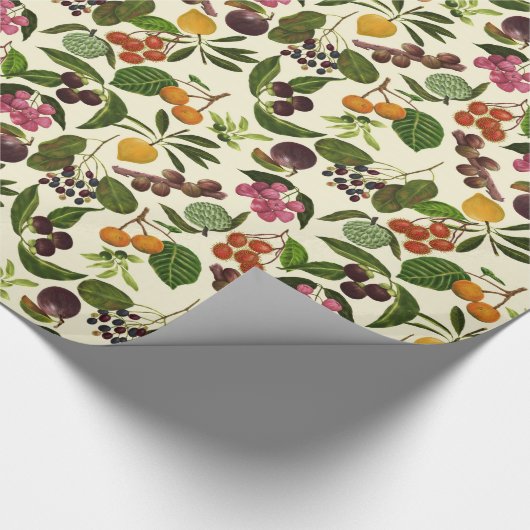 Handgeschilderd exotische tropische vruchten patro cadeaupapier (Hoek)