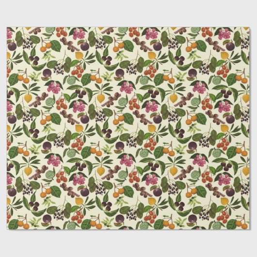 Handgeschilderd exotische tropische vruchten patro cadeaupapier (Vlak)