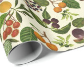 Handgeschilderd exotische tropische vruchten patro cadeaupapier (Rol Hoek)