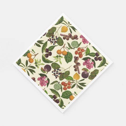 Handgeschilderd exotische tropische vruchten patro servetten (Hoek)