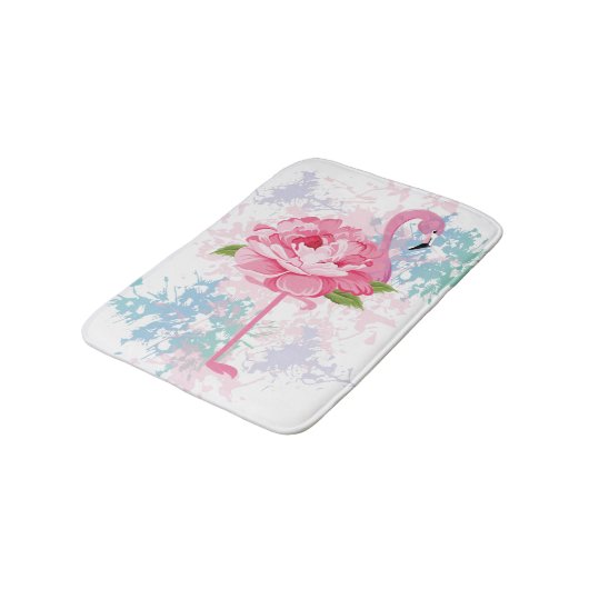 Handgeschilderd flamingo badmat (Gekanteld)