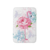 Handgeschilderd flamingo badmat (Voorkant Verticaal)