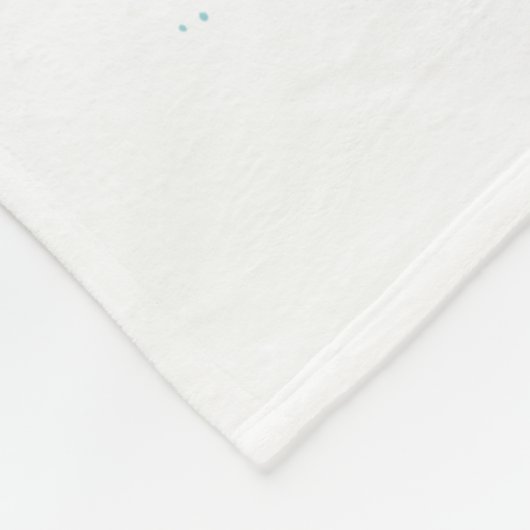 Handgeschilderd flamingo fleece deken (Hoek)