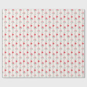 Handgeschilderd Floral Garland Holiday Wrapping Pa Cadeaupapier (Vlak)