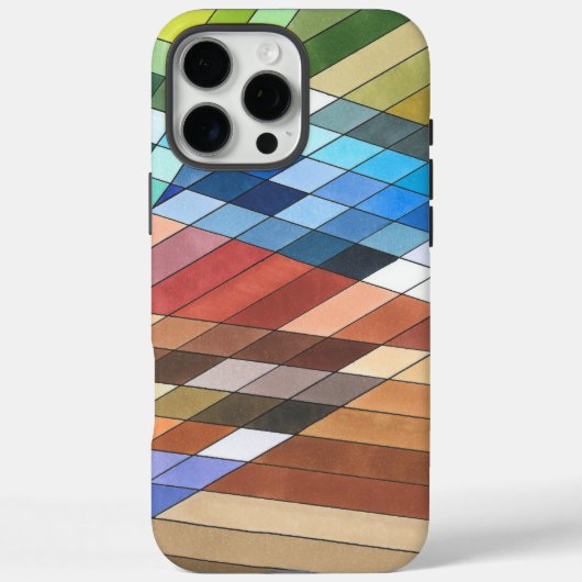 Handgeschilderd Geometrisch Abstract Patroon Case-Mate iPhone Case (Achterkant)