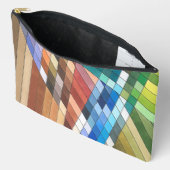 Handgeschilderd Geometrisch Abstract Patroon Etui (Open)