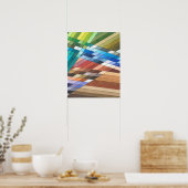 Handgeschilderd Geometrisch Abstract Patroon Poster (Keuken)