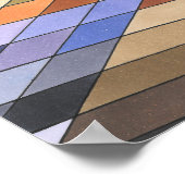 Handgeschilderd Geometrisch Abstract Patroon Poster (Hoek)