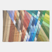 Handgeschilderd Geometrisch Abstract Patroon Theedoek (Horizontaal)