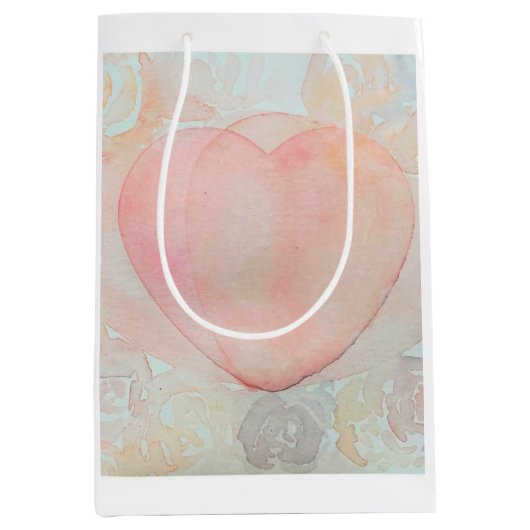 Handgeschilderd Godin Hart Medium Cadeauzakje (Voorkant)