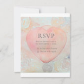 Handgeschilderd Godin Hart RSVP Kaartje (Voorkant)