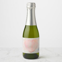 Handgeschilderd Godinnenhart Sparkling Wijnetiket
