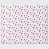 Handgeschilderd hart x en o gepatterd cadeaupapier (Vlak)