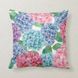 Handgeschilderd Hydrangea Blooms floral Pillow Kussen