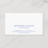 Handgeschilderd Ice Cream Pattern Blue Visitekaart Visitekaartje (Achterkant)